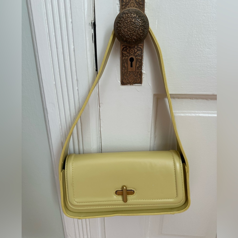 Yellow Leather Shoulder Bag